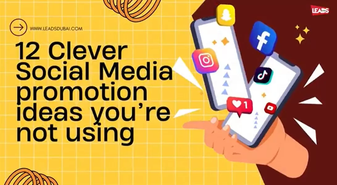Infographic showing clever and creative social media promotion ideas 