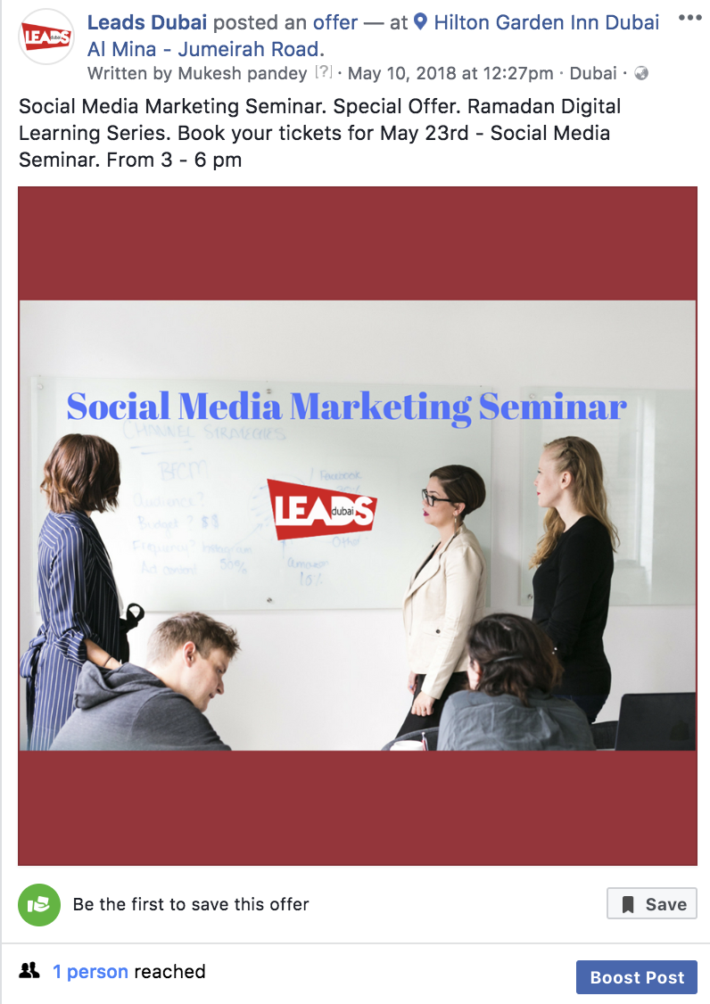 Facebook Offer Ads. A Retail Marketing Strategy to Improve Sales.